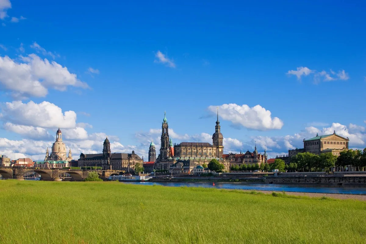Dresden skyline in summer